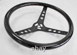 65-69 Ford Mustang Grant Steering Wheel Black on Black 15 Mustang Center Cap