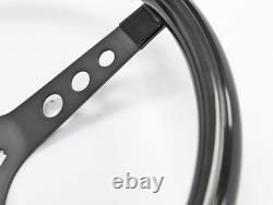 65-69 Ford Mustang Grant Steering Wheel Black on Black 15 Mustang Center Cap