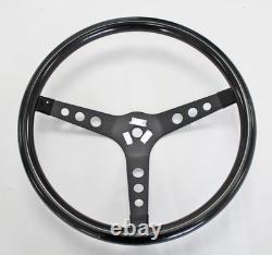 65-69 Ford Mustang Grant Steering Wheel Black on Black 15 Mustang Center Cap