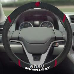 6PC NBA Miami Heat Car Truck Floor Mats Seat Covers Steering Wheel Cover