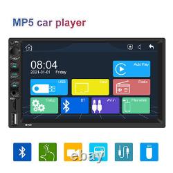 7 Double 2DIN Bluetooth Car MP5 Player Stereo USB AUX Steering Wheel Control