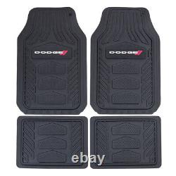 7 pc Dodge Car Truck Suv All Weather Floor Mats Seat Covers Steering Wheel Cover