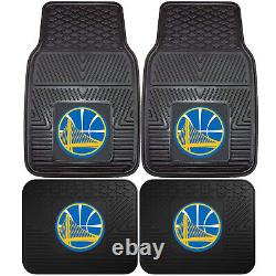 7PC NBA Golden State Warriors Car Floor Mats Seat Covers Steering Wheel Cover