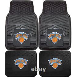7PC NBA New York Knicks Car Truck Floor Mats Seat Covers Steering Wheel Cover
