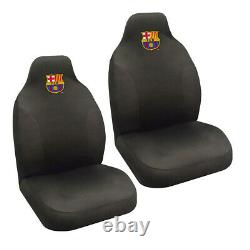 7pc FC Barcelona Car Truck Front Rear Floor Mats Seat Cover Steering Wheel Cover