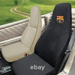 7pc FC Barcelona Car Truck Front Rear Floor Mats Seat Cover Steering Wheel Cover