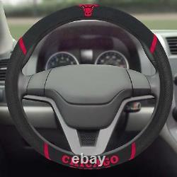 7pc NBA Chicago Bulls Car Truck Seat Covers Floor Mats Steering Wheel Cover Set