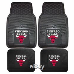 7pc Set NBA Chicago Bulls Car Truck Seat Covers Floor Mats Steering Wheel Cover