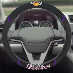 7pc Set NBA Los Angeles Lakers Seat Covers Floor Mats & Steering Wheel Cover
