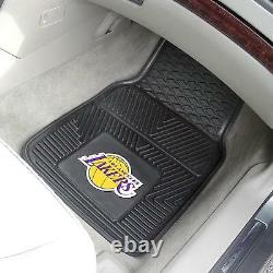 7pc Set NBA Los Angeles Lakers Seat Covers Floor Mats & Steering Wheel Cover