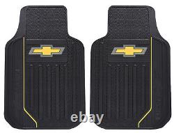 7pcs Chevy Elite Logo Car Truck Seat Covers Floor Mats Steering Wheel Cover Set