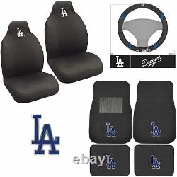 8P MLB Los Angeles Dodgers Car Truck Floor Mats Seat Covers Steering Wheel Cover