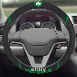 8pc NBA Boston Celtics Car Truck Seat Covers Floor Mats Steering Wheel Cover Set