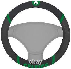 8pc NBA Boston Celtics Car Truck Seat Covers Floor Mats Steering Wheel Cover Set