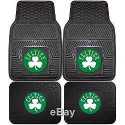 8pc Set NBA Boston Celtics Car Truck Seat Covers Floor Mats Steering Wheel Cover