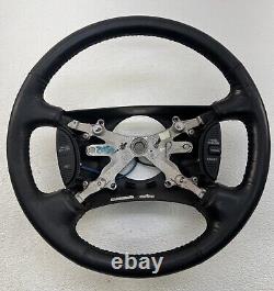 98-01 Dodge Ram 1500 2500 Leather Wrapped Steering Wheel Genuine OEM Mopar Black