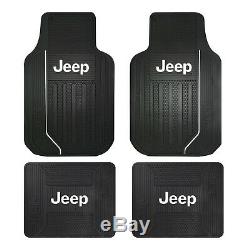 9PC JEEP WRANGLER Car Truck SUV Seat Covers Floor Mats & Steering Wheel Cover