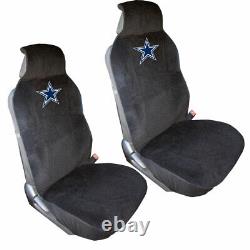 9PC NFL Dallas Cowboys Car Truck Seat Covers Steering Wheel Cover Floor Mats Set