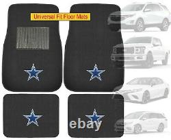 9PC NFL Dallas Cowboys Car Truck Seat Covers Steering Wheel Cover Floor Mats Set