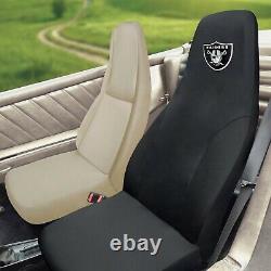 9PC NFL Las Vegas Raiders Car Truck Floor Mats Seat Covers Steering Wheel Cover