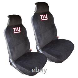 9PC NFL New York Giants Car Truck Seat Covers Steering Wheel Cover Floor Mats