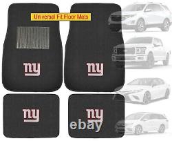 9PC NFL New York Giants Car Truck Seat Covers Steering Wheel Cover Floor Mats