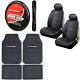 9pc Dodge Car Truck Suv All Weather Floor Mats Seat Covers Steering Wheel Cover