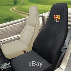 9pc FC Barcelona Car Truck Floor Mats Seat Covers Steering Wheel Cover Emblem