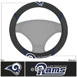 9pc NFL Los Angeles Rams Car Seat Covers Floor Mats Steering Wheel Cover