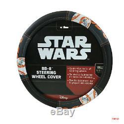 9pc STAR WARS BB8 Robot Car Floor Mats Seat Covers Steering Wheel Cover Gift Set