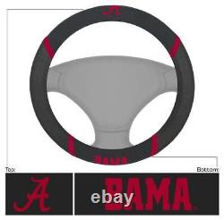9pc Set NCAA Alabama Crimson Tide Floor Mats Seat Covers Steering Wheel Cover