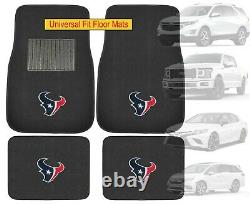 9pcs Set NFL Houston Texans Seat Covers Floor Mats Steering Wheel Cover