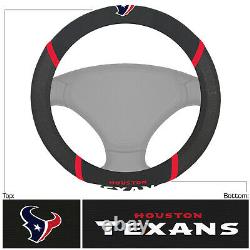 9pcs Set NFL Houston Texans Seat Covers Floor Mats Steering Wheel Cover