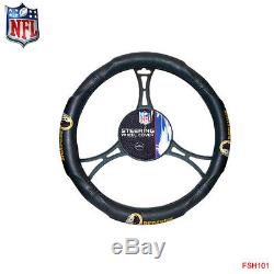 9pcs Set NFL Washington Redskins Seat Covers Floor Mats Steering Wheel Cover