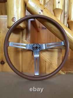 AMC Jeep CJ5 CJ7 CJ8 FSJ Factory Nutmeg 3 Spoke Steering Wheel Original Oem Rare