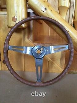 AMC Jeep CJ5 CJ7 CJ8 FSJ Factory Nutmeg 3 Spoke Steering Wheel Original Oem Rare