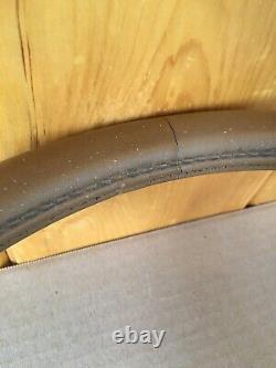 AMC Jeep CJ5 CJ7 FSJ Factory 3 Spoke Tan Leather Steering Wheel Original Oem USA