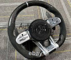 AMG Carbon Fiber Steering Wheel For Mercedes-Benz AMG W205 C43 G550 G63 Upgrade