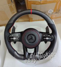 AMG Carbon Fiber Steering Wheel For Mercedes-Benz AMG W205 C43 G550 G63 Upgrade