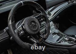 AMG Carbon Fiber Steering Wheel For Mercedes-Benz AMG W205 C43 G550 G63 Upgrade