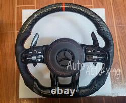 AMG Carbon Fiber Steering Wheel For Mercedes-Benz AMG W205 C43 G550 G63 Upgrade