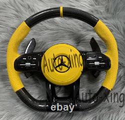 AMG Carbon Fiber Steering Wheel For Mercedes-Benz AMG W205 C43 G550 G63 Upgrade