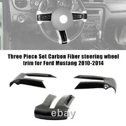 AR3Z-3D758-A Real Carbon Fiber Steering Wheel Trim For Ford Mustang 2010-2014 US