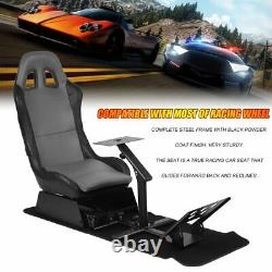 Adjustable Comfort Simulator Cockpit Steering Wheel Racing Seat Game Chair US