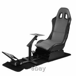 Adjustable Driving Simulator Cockpit Steering Wheel Stand Racing Seat Game Chair