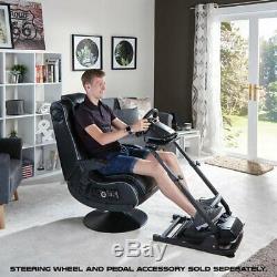Adjustable Seat Racing Stand With Pre-drilled Hole For Steering Wheel & Pedal Set
