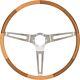 American Retro Teak Wood 16 Steering Wheel For 1963-1967 Chevy Corvette