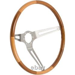 American Retro Teak Wood 16 Steering Wheel For 1963-1967 Chevy Corvette