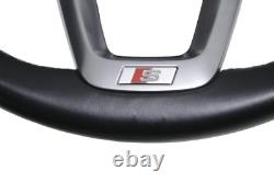 Audi S4 Black Leather Steering Wheel 2021 2024 OEM