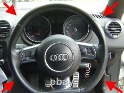 Audi Tt S3 A3 R8 S Line Flat Bottom Leather Steering Wheel Airbag